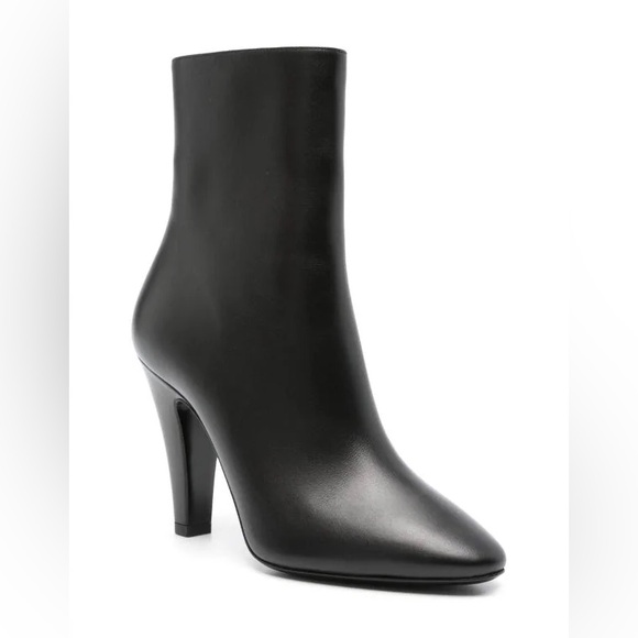 NIB Saint Laurent Black 100mm leather boots 40 - Picture 1 of 8